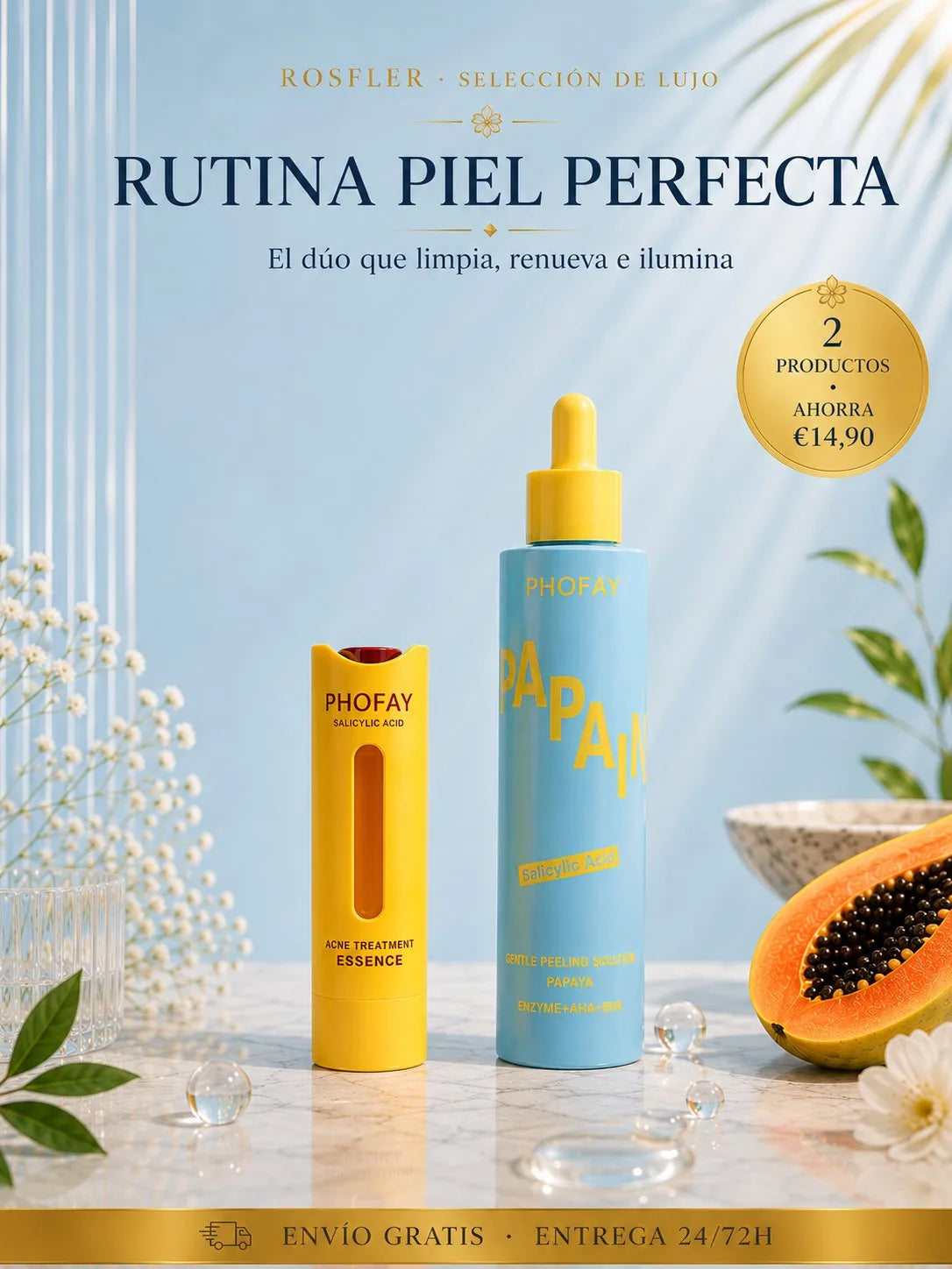 Rutina Piel Perfecta — Peel Shot + Esencia Salicílica